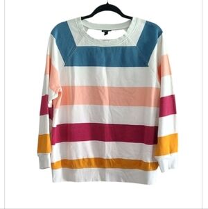 Torrid Multicolor Striped Sweater Size 0 (L)